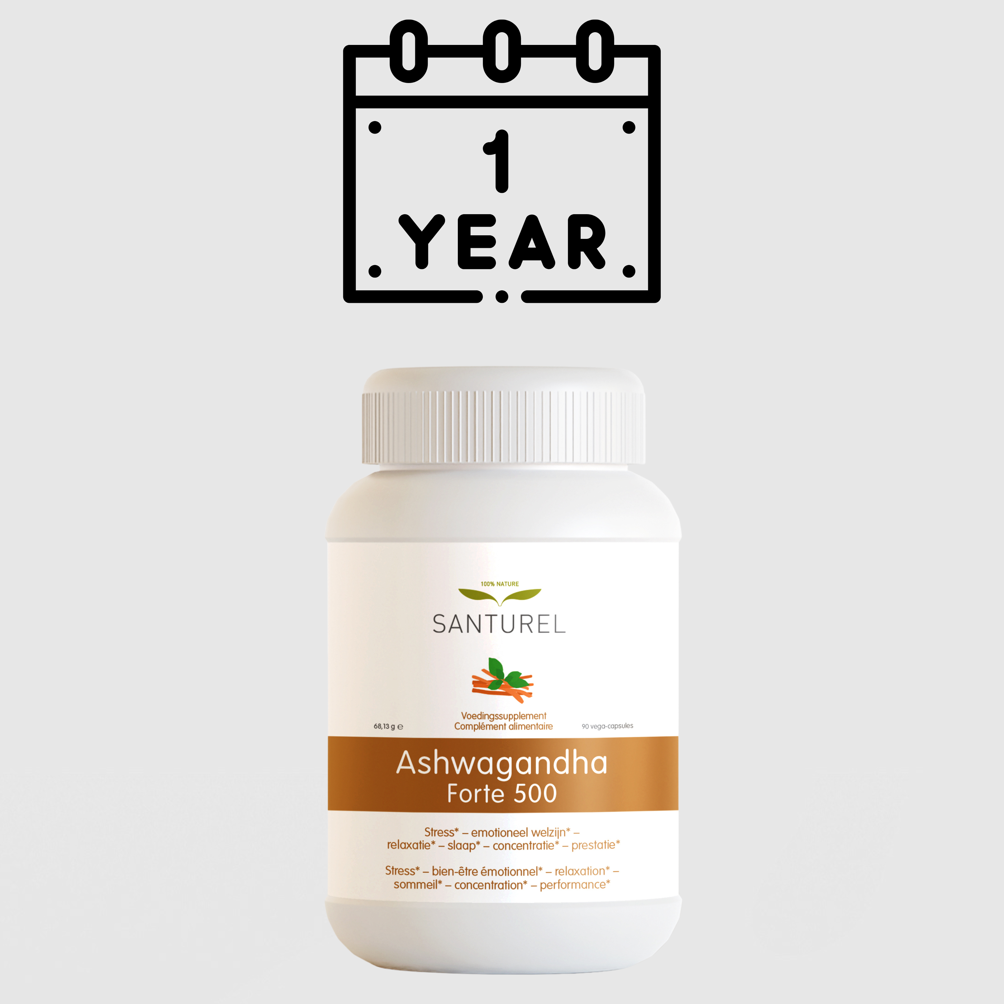Jaarabonnement Ashwagandha Forte 500 - automatische levering om de 6 weken