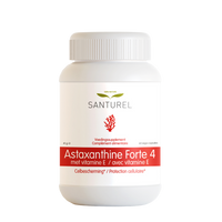 Astaxanthine pot van Santurel, 60 vega-capsules met natuurlijke antioxidant voor huid- en oogondersteuning.