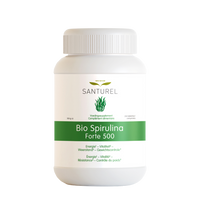 Bio Spirulina Forte 500 pot van Santurel, 250 Tabletten met 500 mg spirulina voor energie en antioxidant-ondersteuning