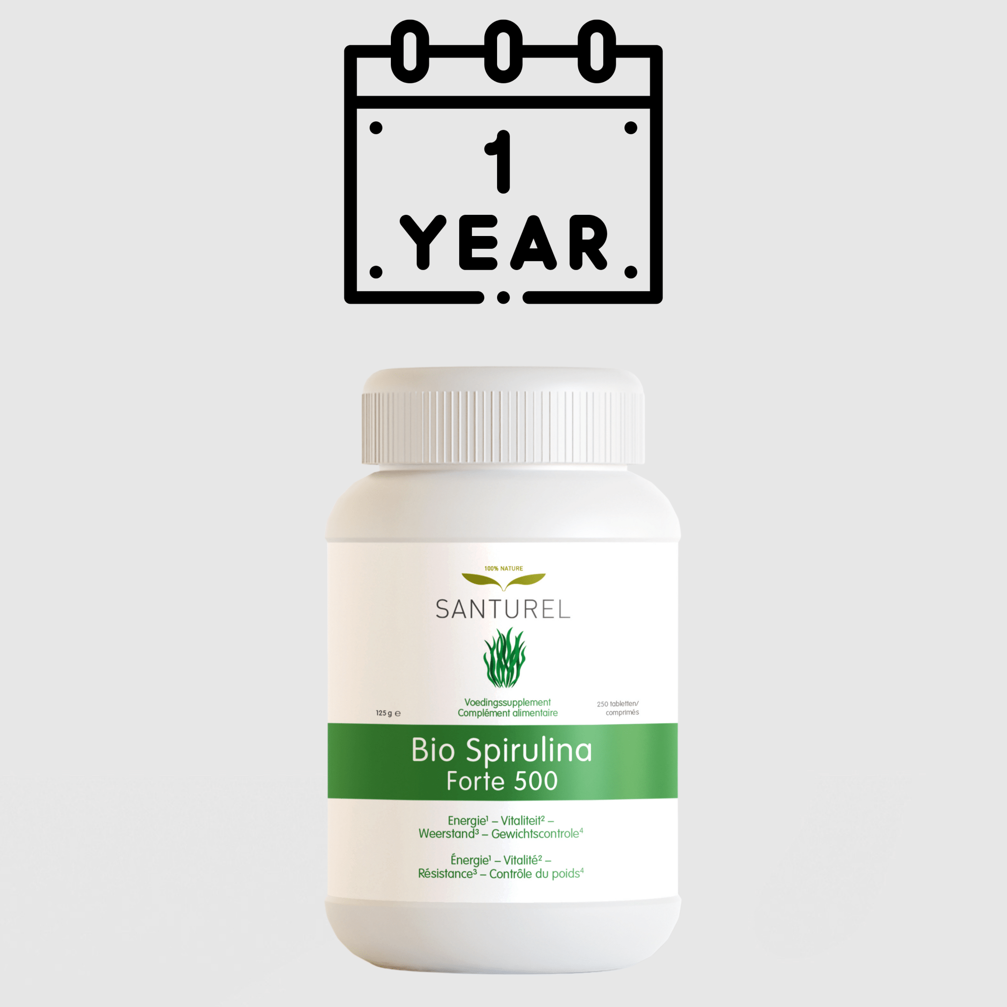 Jaarabonnement Bio Spirulina Forte 500 - automatische levering om de 6 weken - Santurel