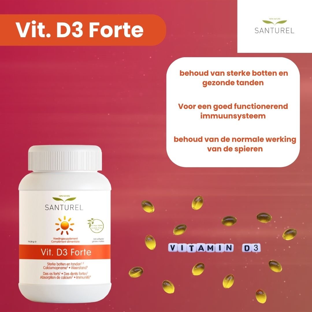 Vit. D3 Forte (15% Korting) - Santurel - plus achtergrond